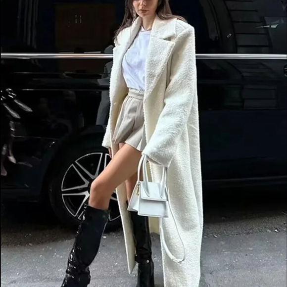 Coats Female Long Sleeves Keep Warm With Button Woman New In Coats - Picture 4 of 15